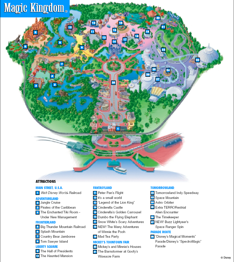 walt disney world florida magic kingdom hours and directions